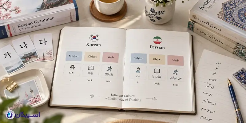 تفاوت گرامر کره ای و فارسی
