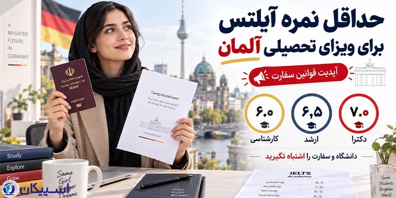 حداقل نمره آیلتس برای ویزای تحصیلی آلمان